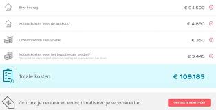 simulatie hypothecaire lening