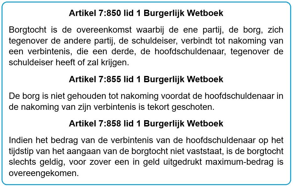 garant staan voor hypotheek